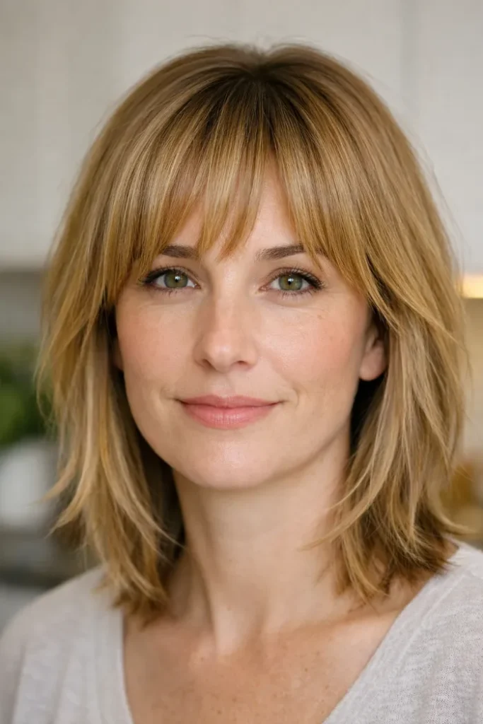 Medium-length hairstyle idea